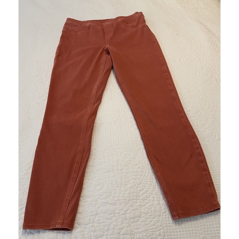 SPANX Women’s Orange/coral Skinny Pull-On Pants M  Stretch Classic